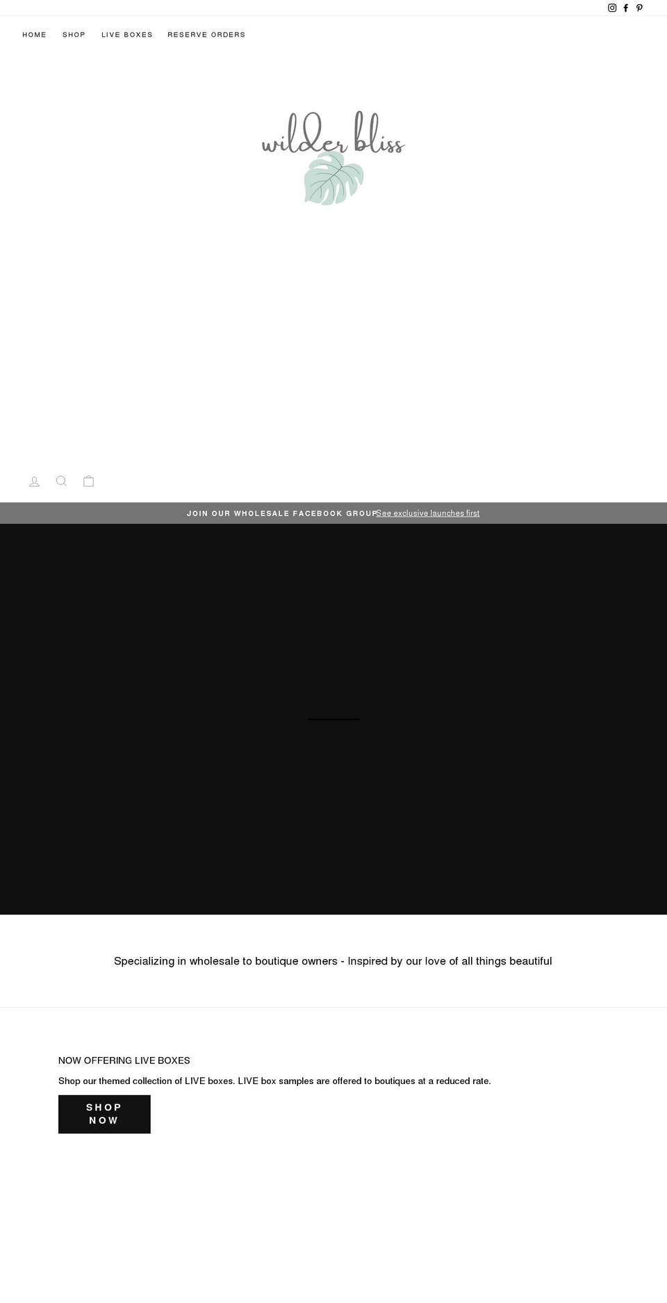 wilder-bliss.com shopify website screenshot