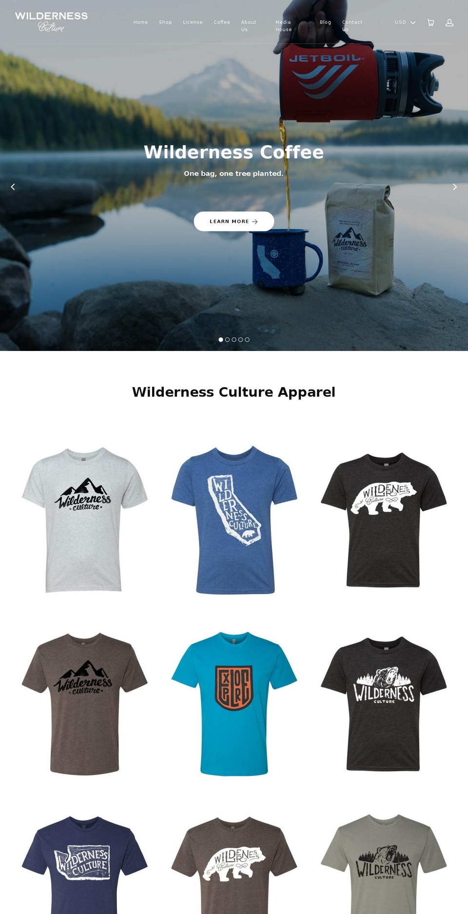 wildernessculture.com shopify website screenshot