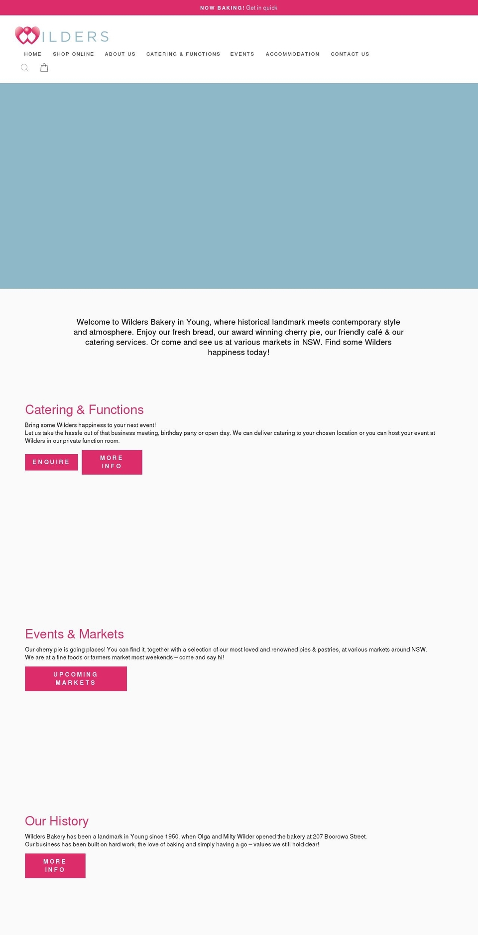 wilders.com.au shopify website screenshot