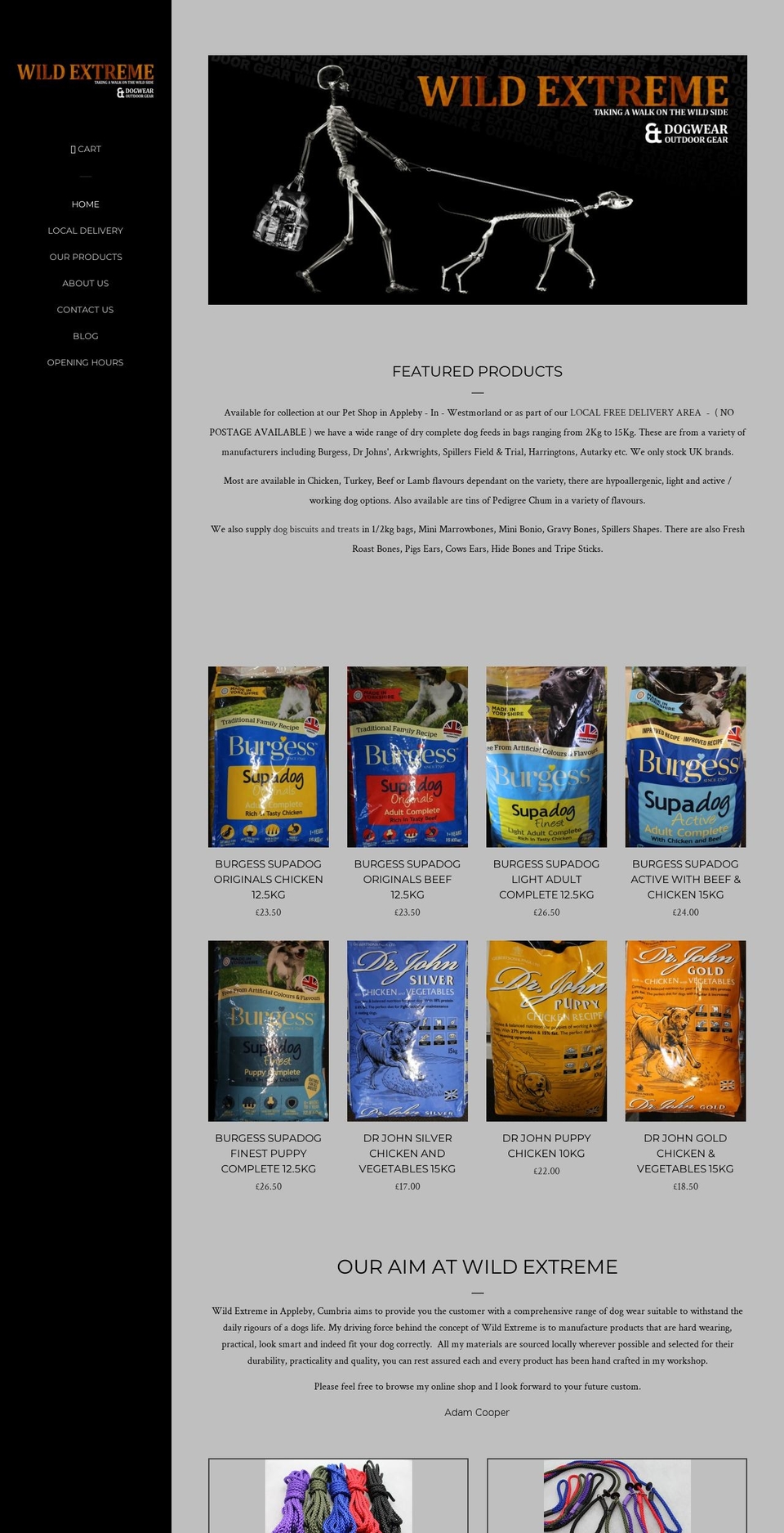 wildextreme.co.uk shopify website screenshot