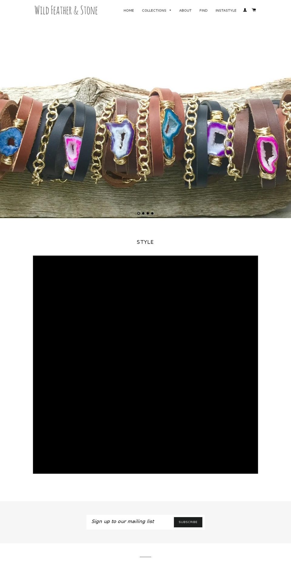 wildfeatherandstone.com shopify website screenshot