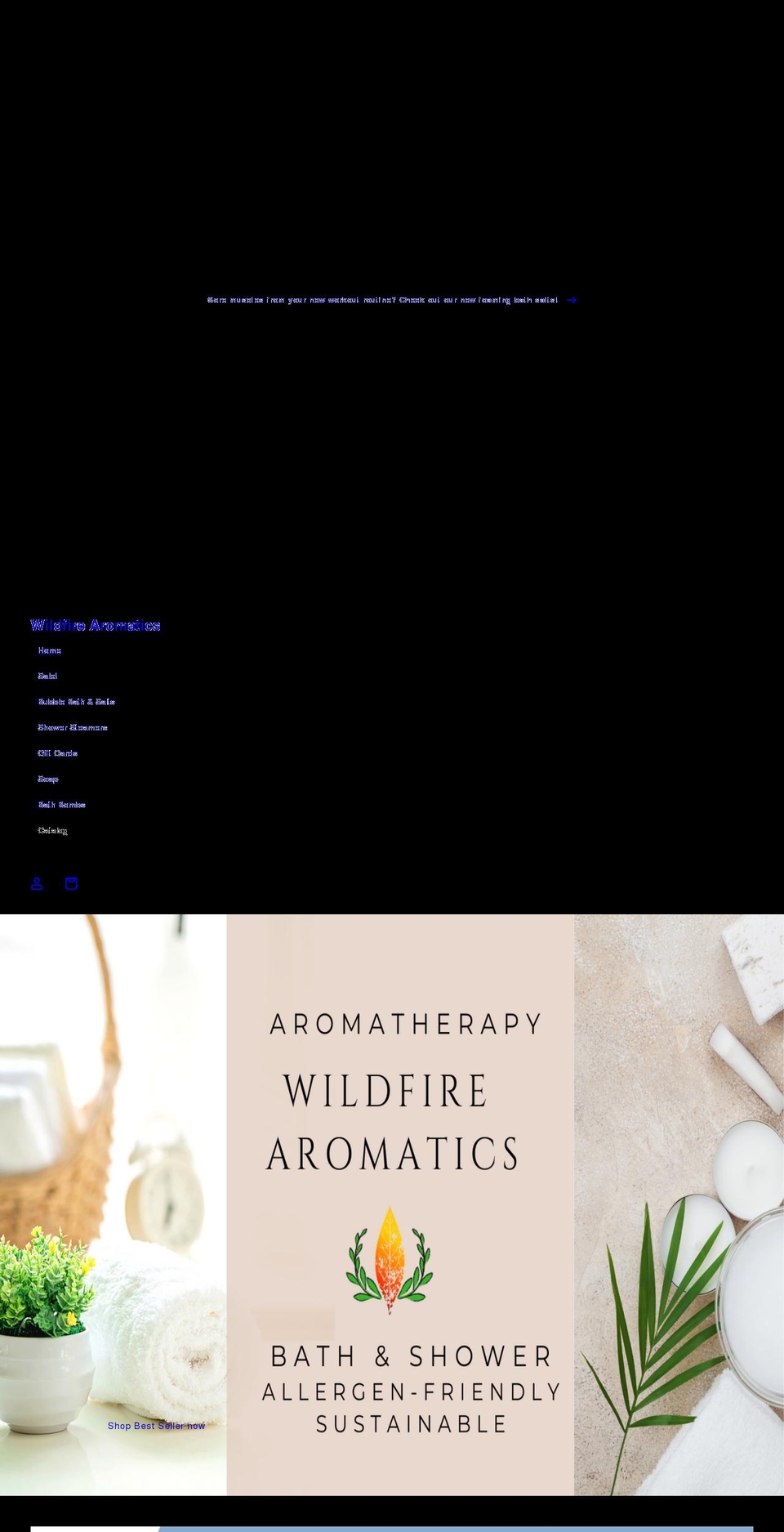 wildfirearomatics.com shopify website screenshot