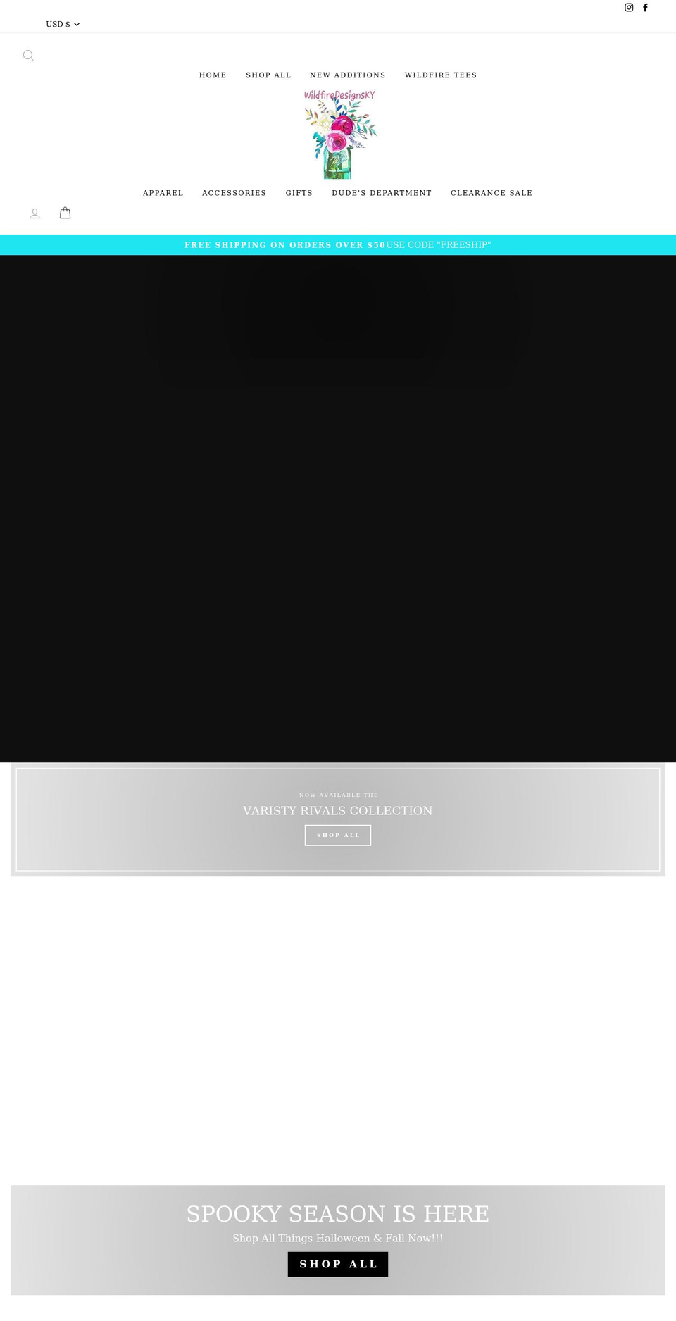 wildfiredesignsky.com shopify website screenshot