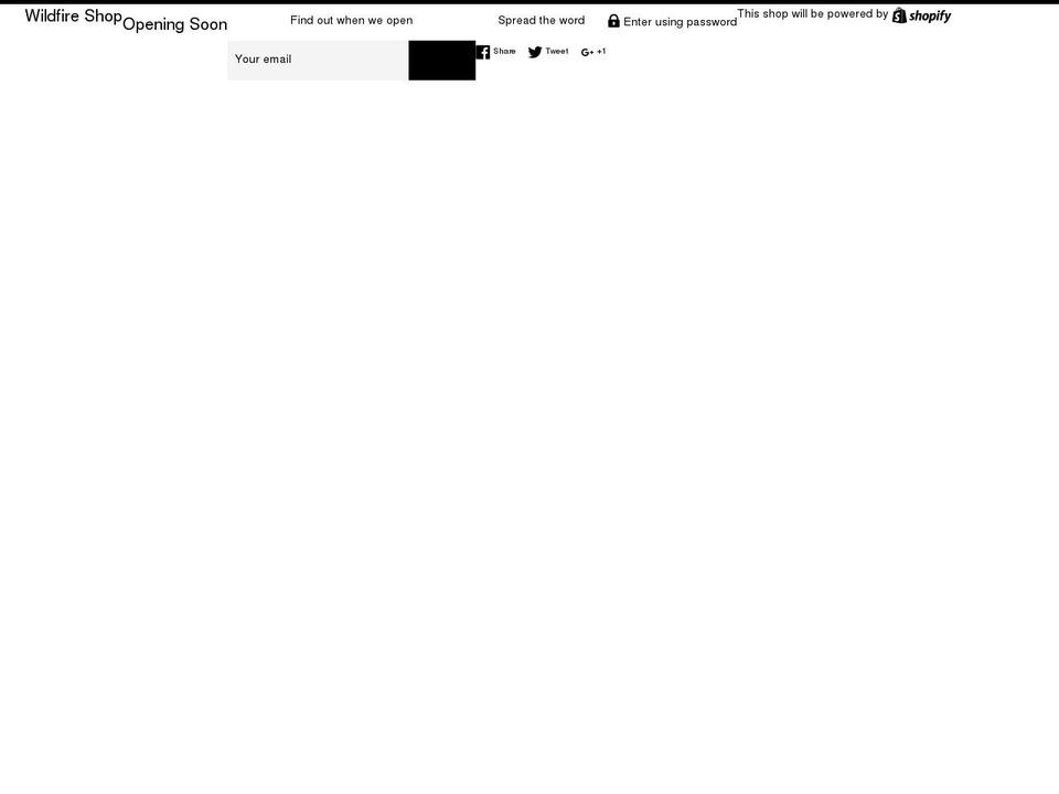 wildfireshop.com shopify website screenshot