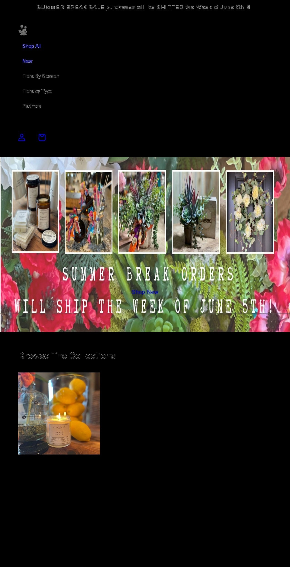 wildflorahome.com shopify website screenshot
