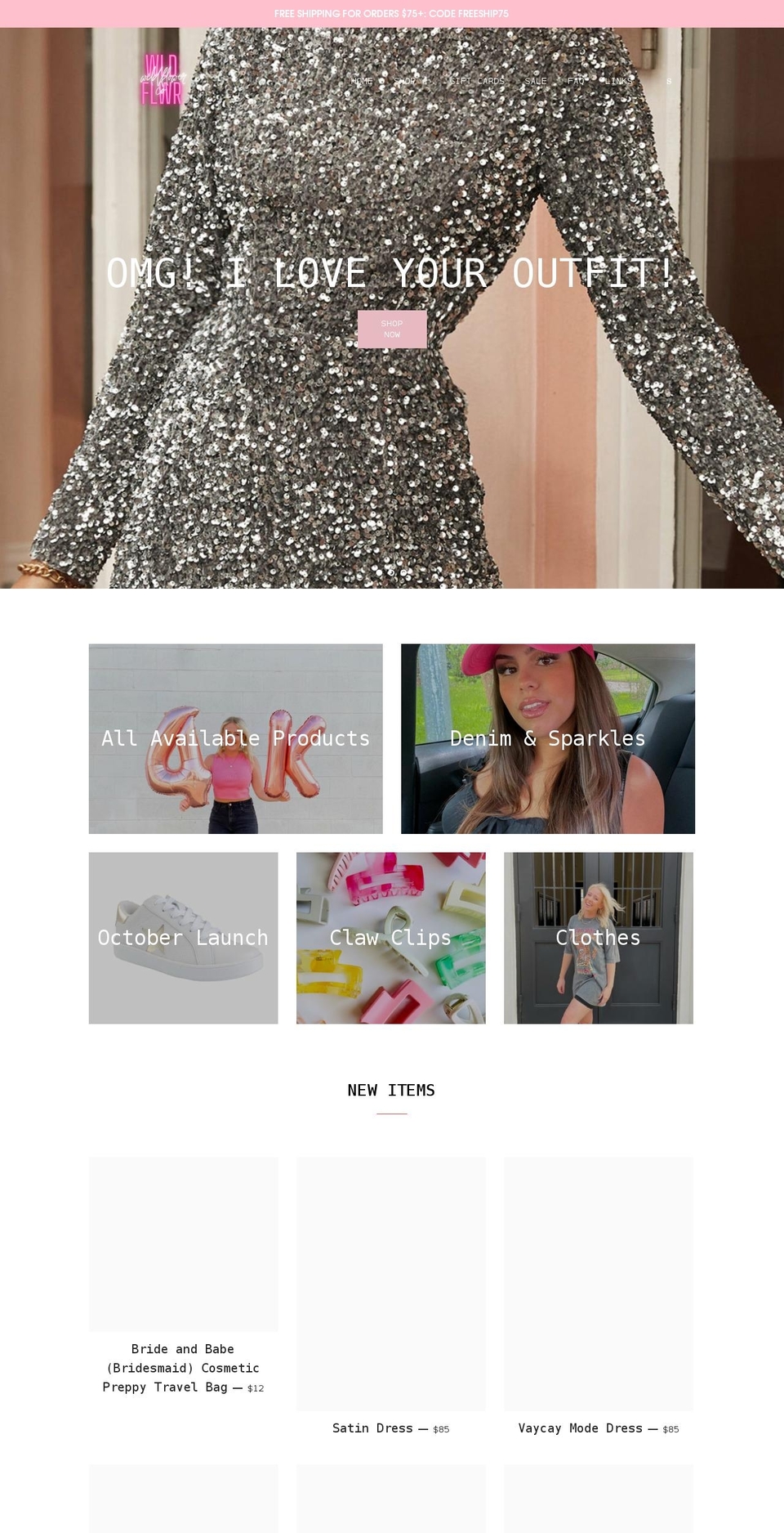 wildflowerbyshey.com shopify website screenshot