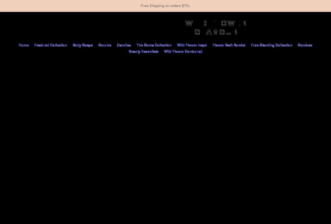 wildflowerglamour.com shopify website screenshot