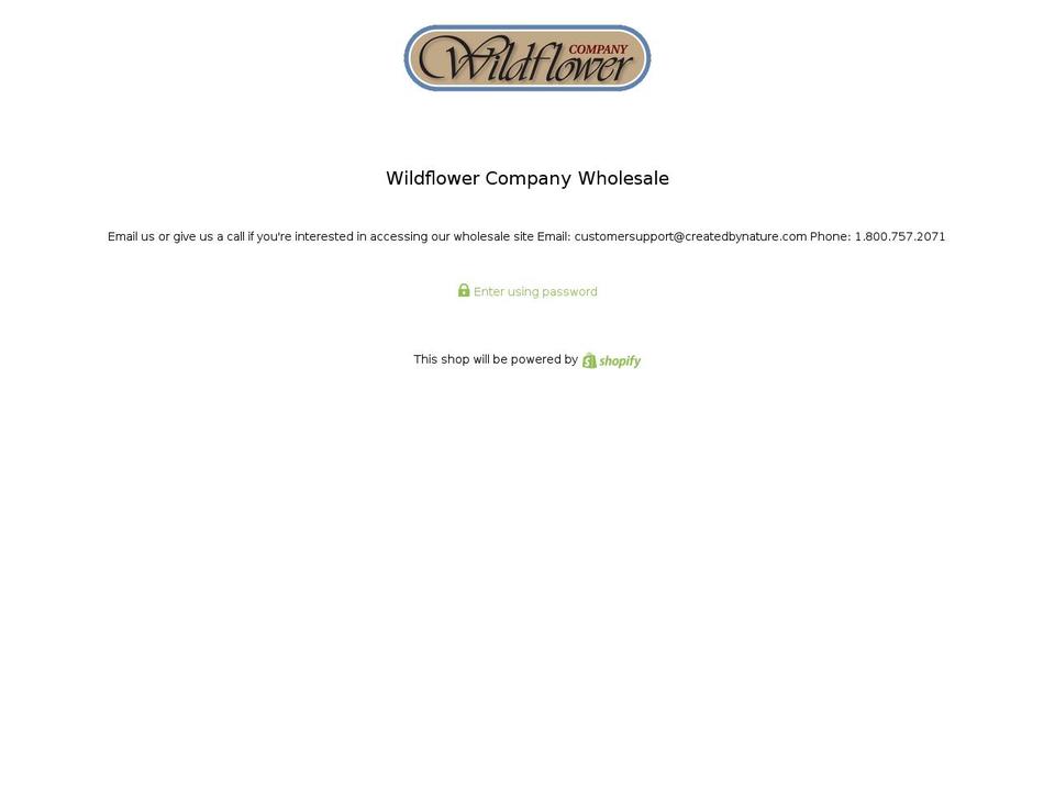 wildflowerswholesale.com shopify website screenshot