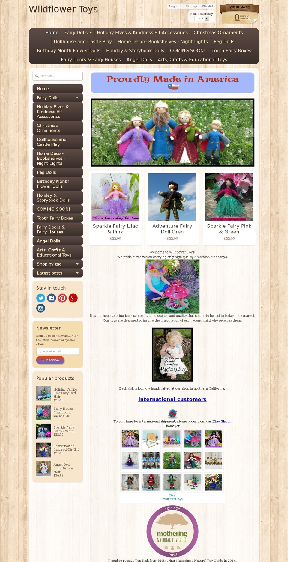 wildflowertoys.com shopify website screenshot