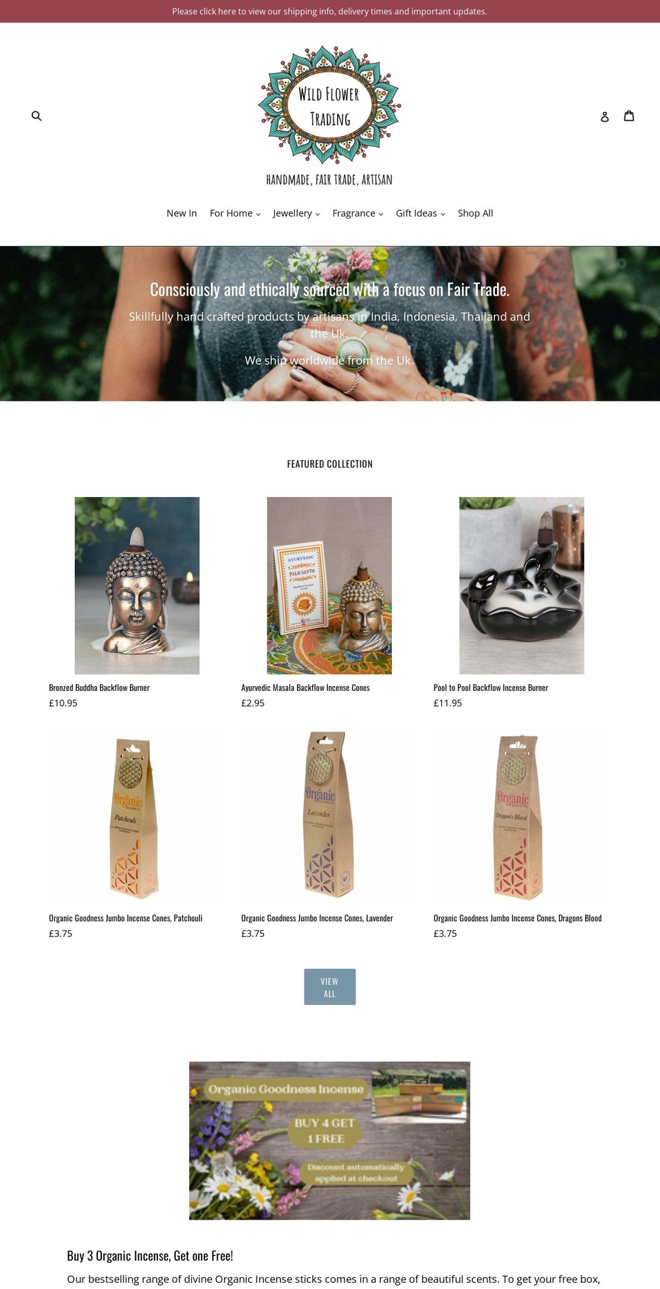 wildflowertrading.com shopify website screenshot