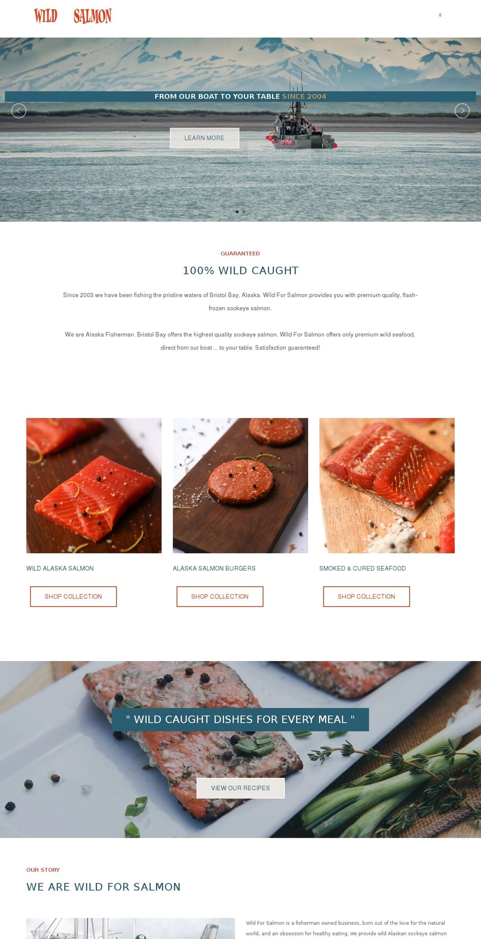 wildforsalmon.com shopify website screenshot