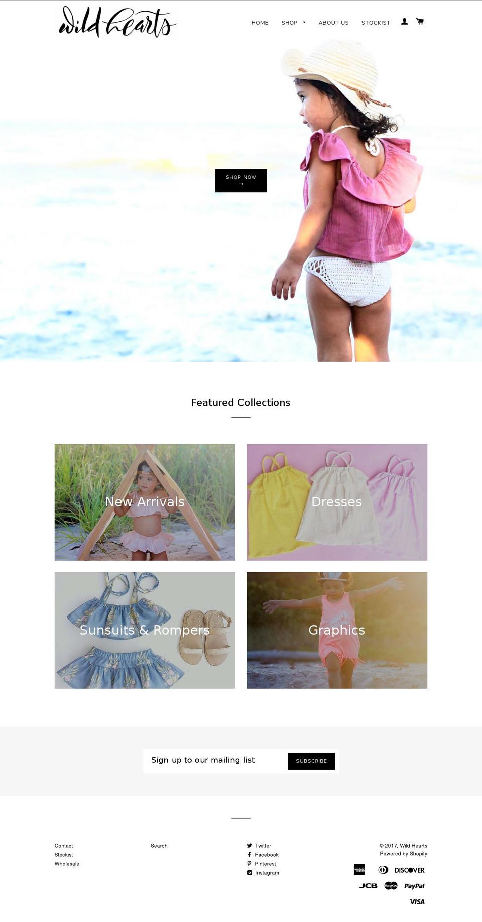 wildheartsco.com shopify website screenshot