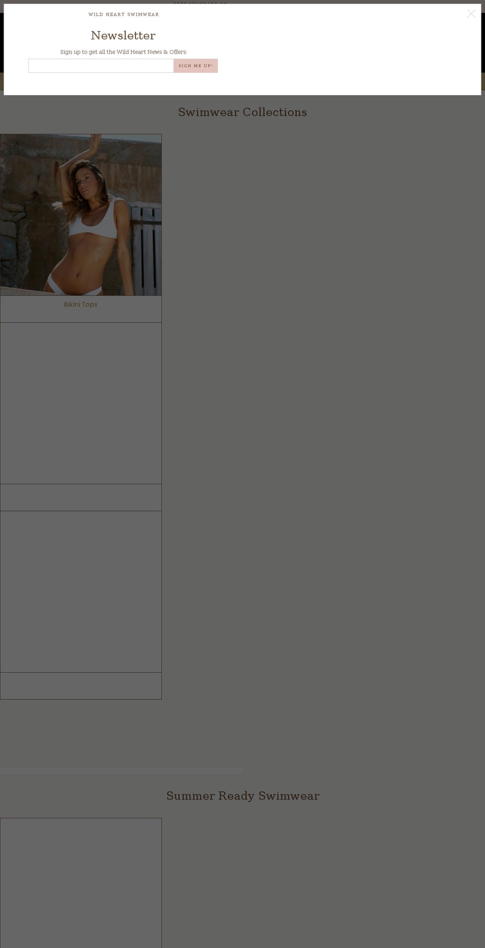 wildheartswimwear.com shopify website screenshot