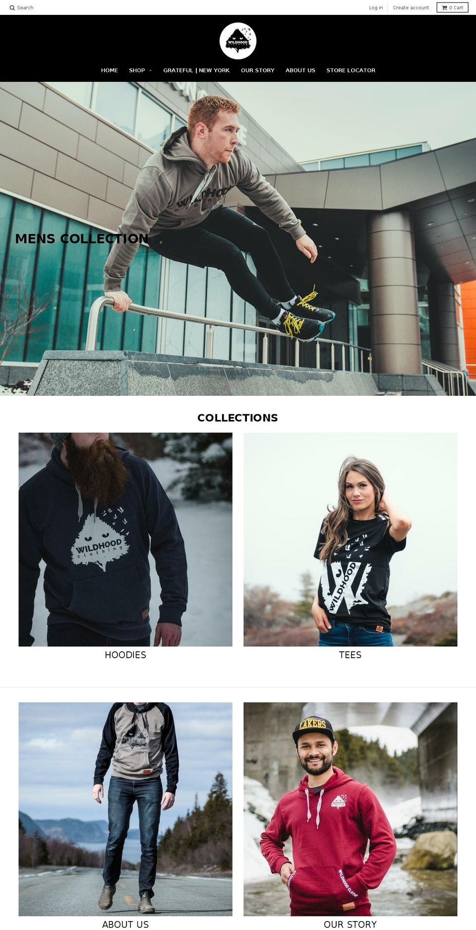 wildhoodclothing.ca shopify website screenshot