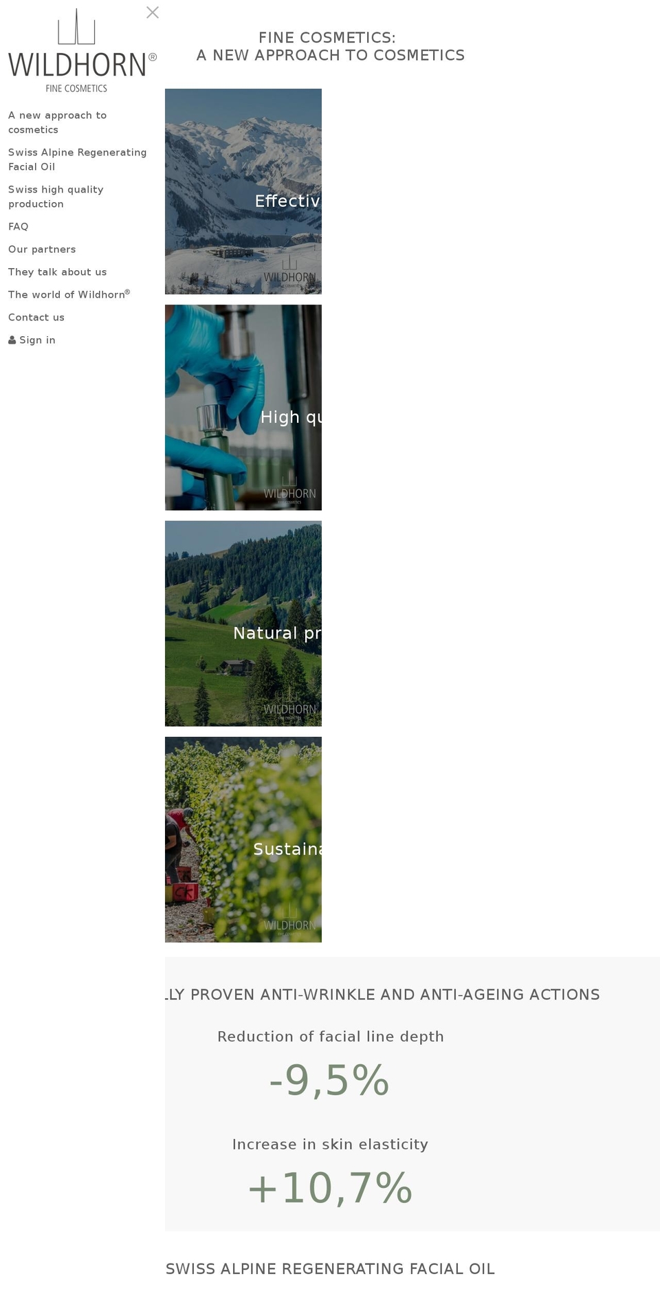 wildhorn.swiss shopify website screenshot