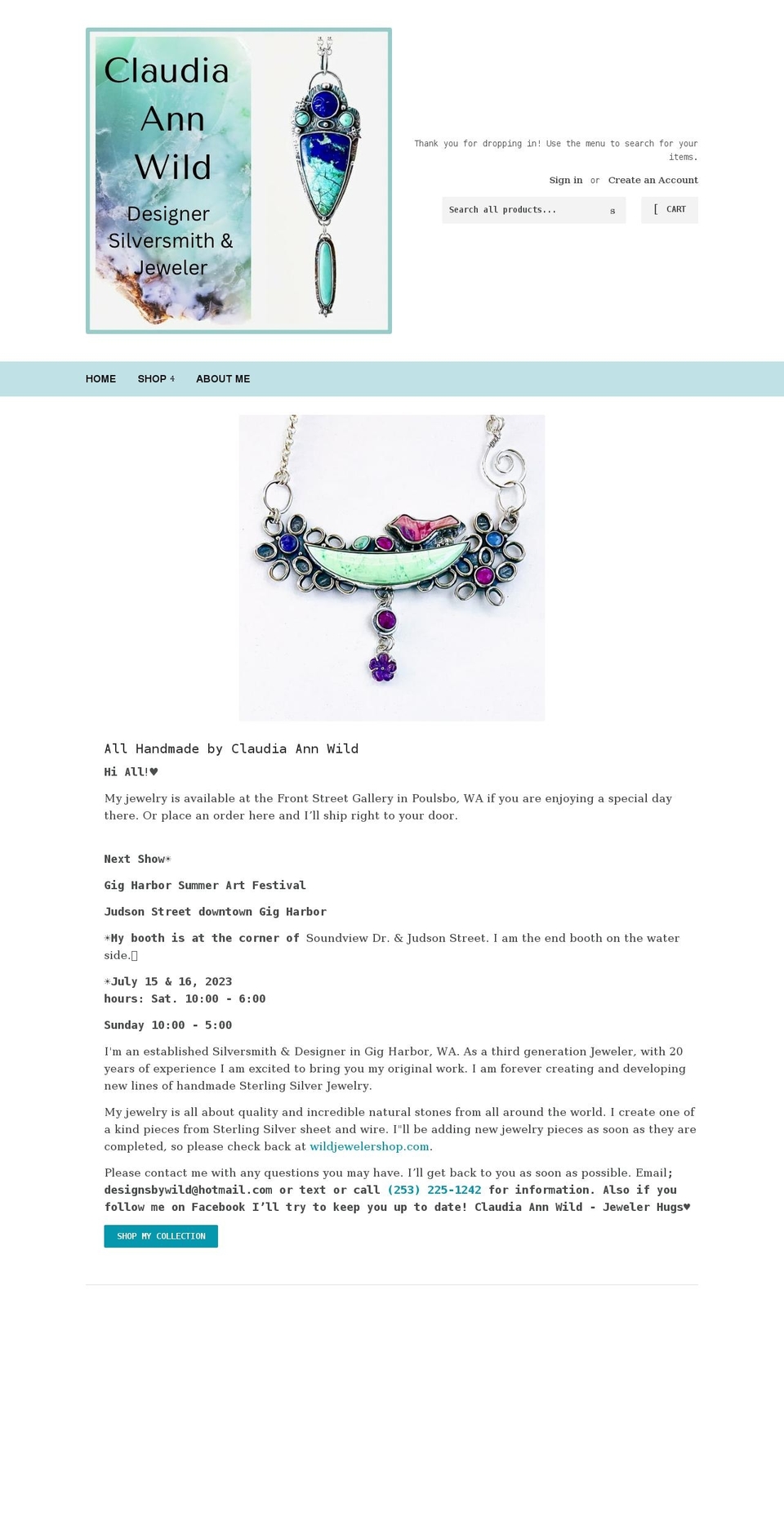 wildjewelershop.com shopify website screenshot