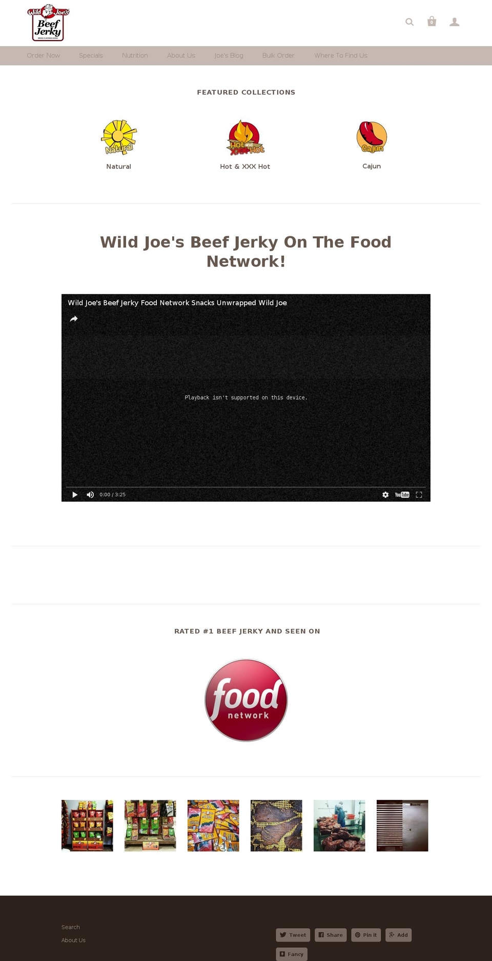 wildjoesjerky.com shopify website screenshot