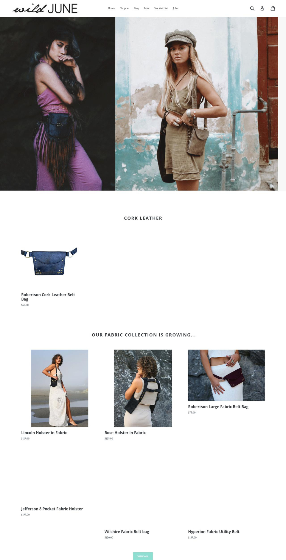 wildjune.com shopify website screenshot