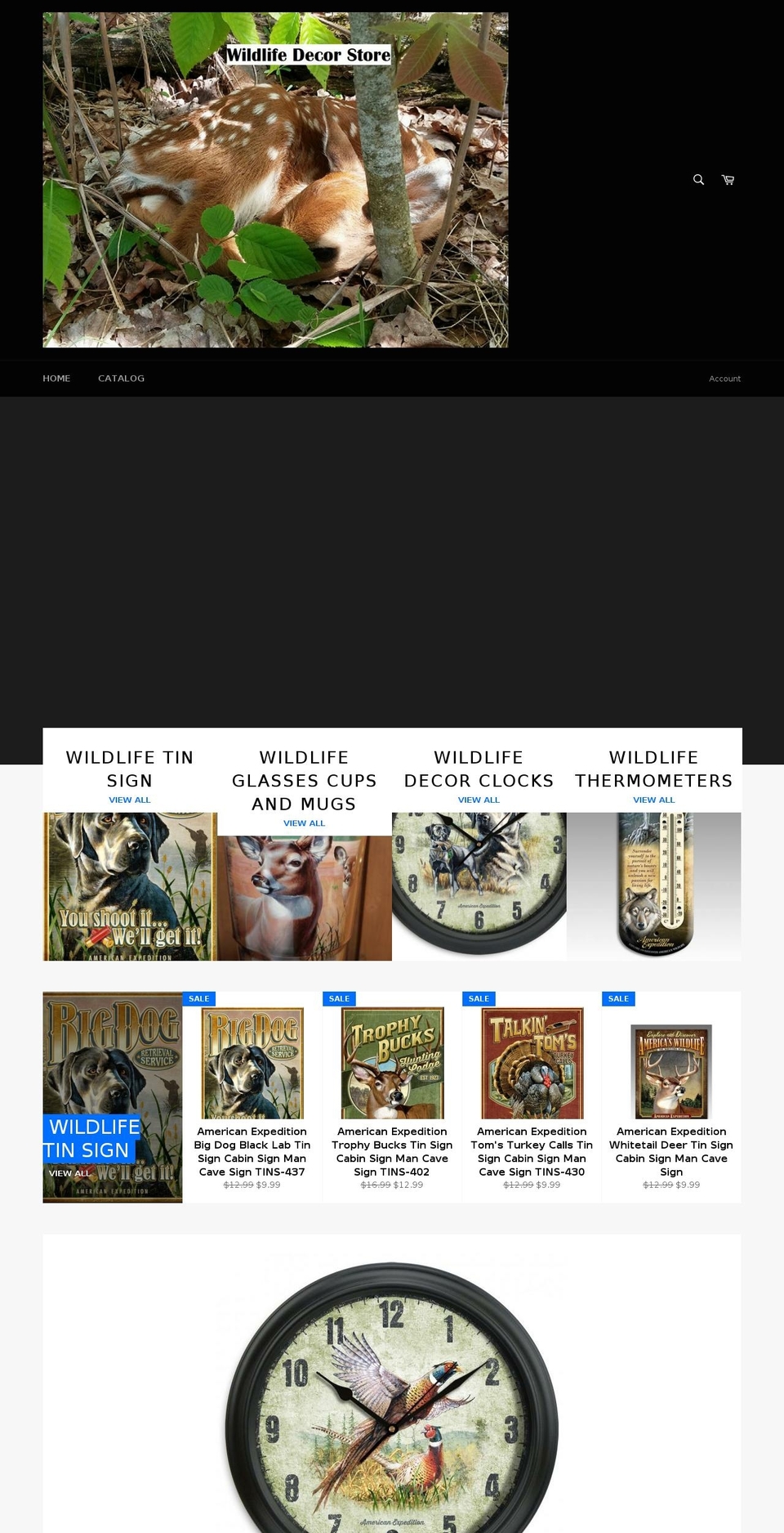 wildlifedecorstore.com shopify website screenshot