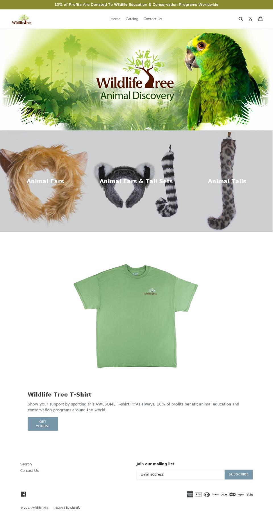 wildlifetree.com shopify website screenshot