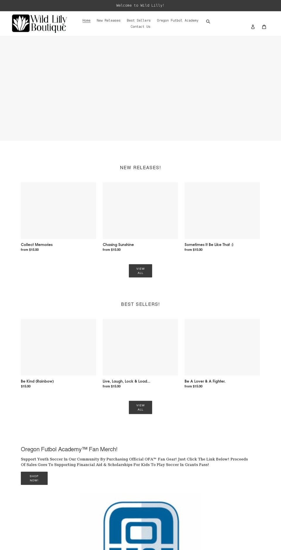 wildlillyboutique.com shopify website screenshot