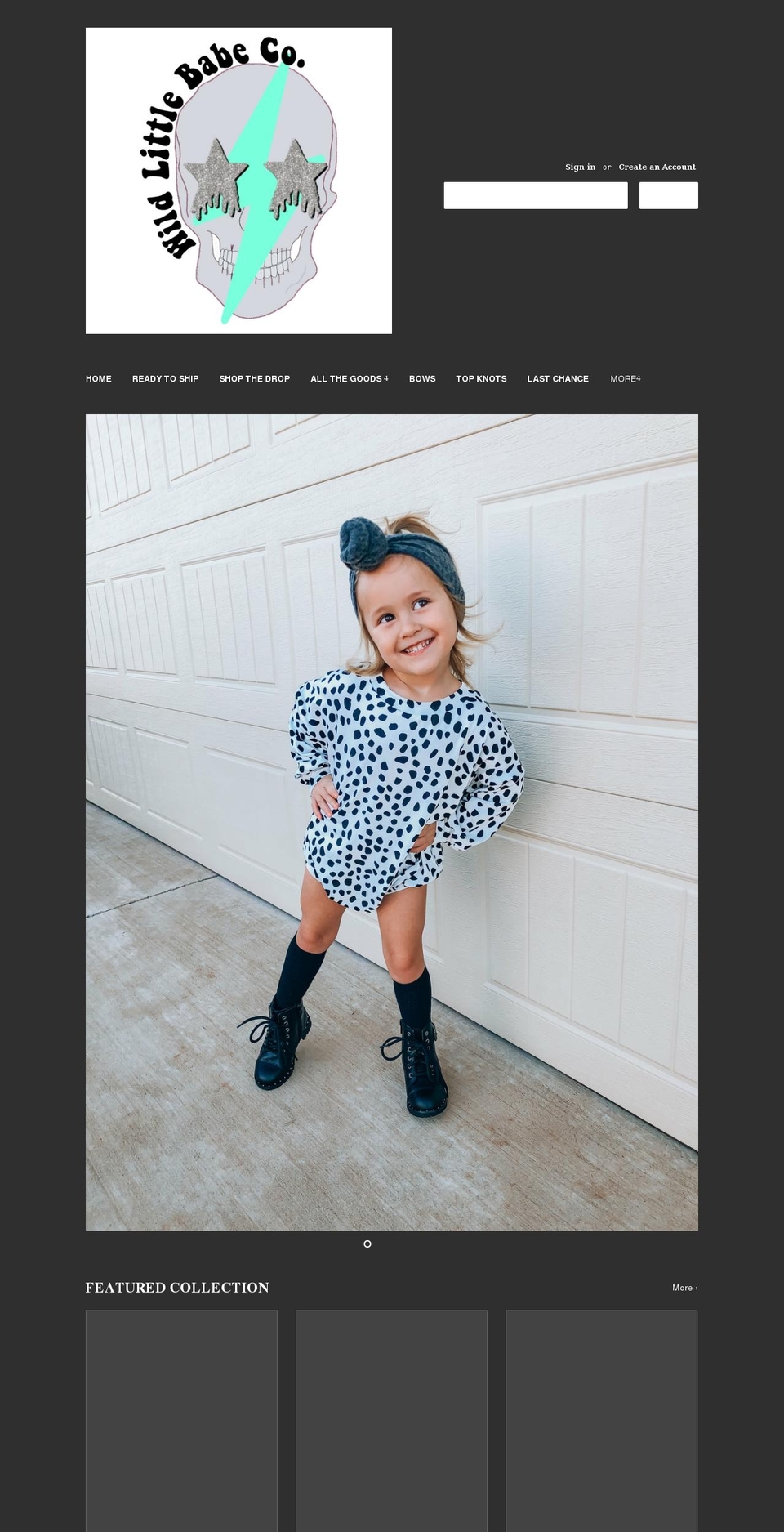 wildlittlebabeco.com shopify website screenshot