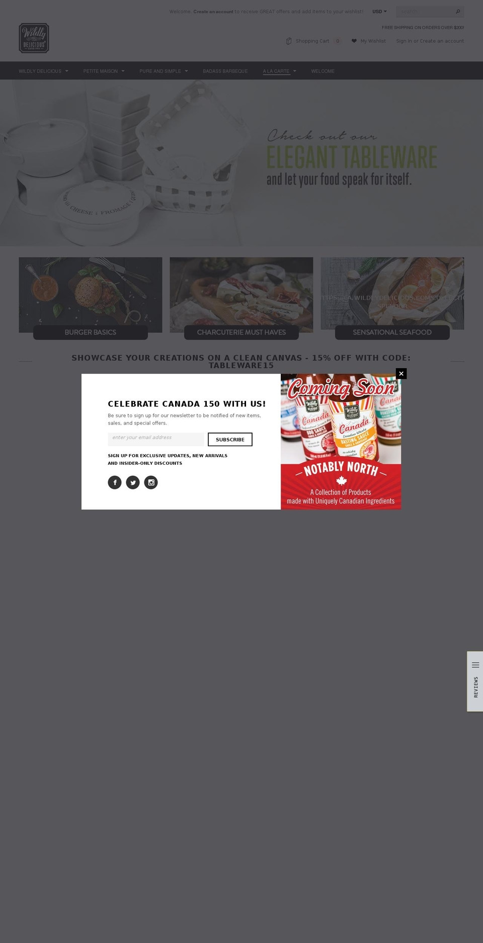 Wildly Delicious USA Shopify theme site example wildlydelicious.com