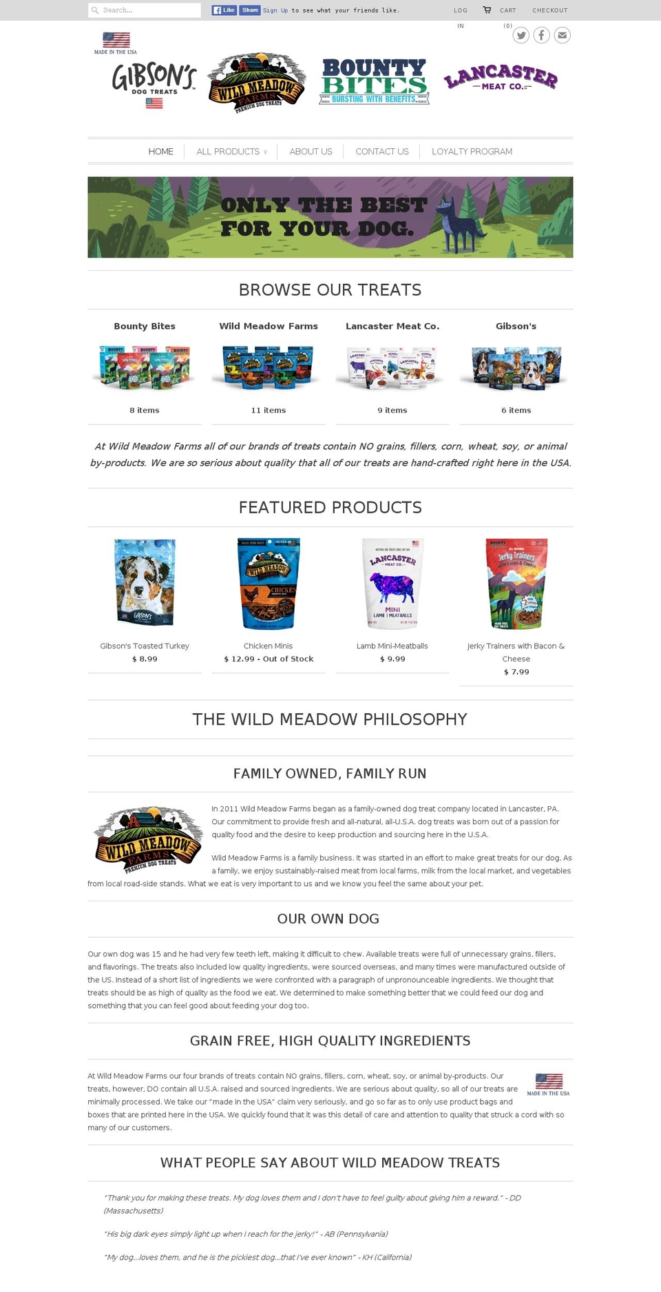 wildmeadowfarms.com shopify website screenshot