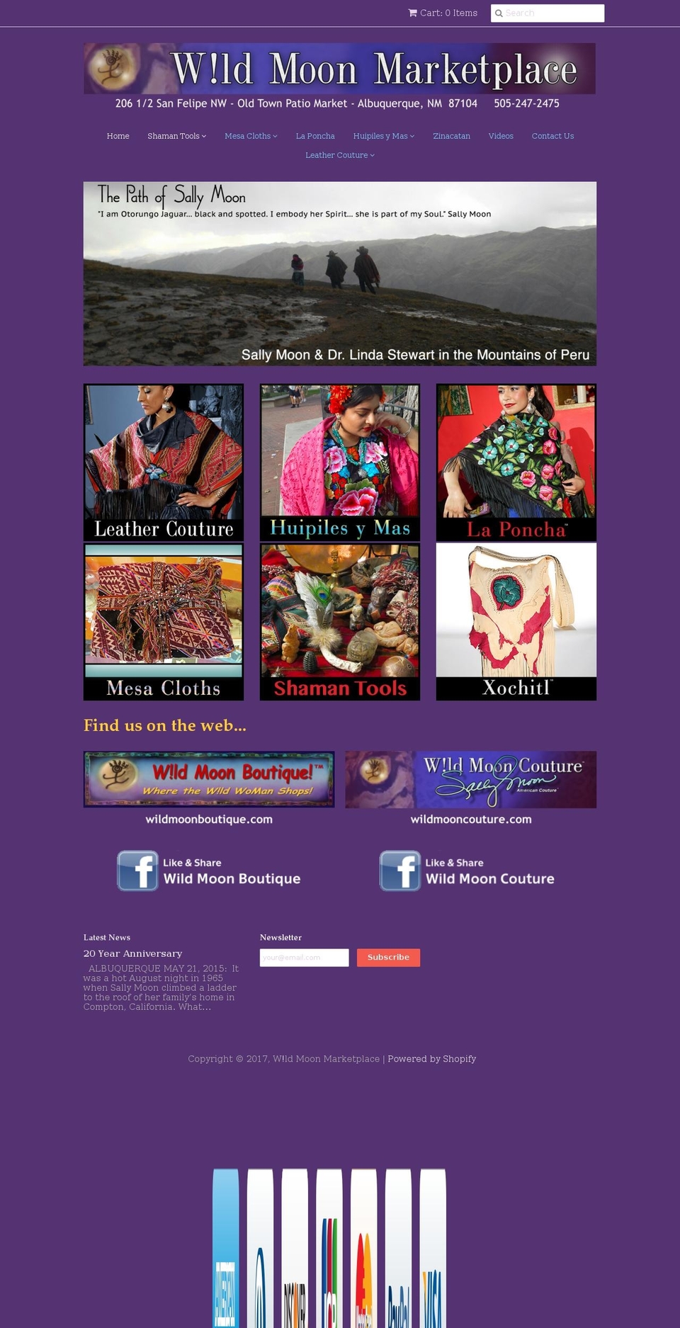 wildmoonmarketplace.com shopify website screenshot