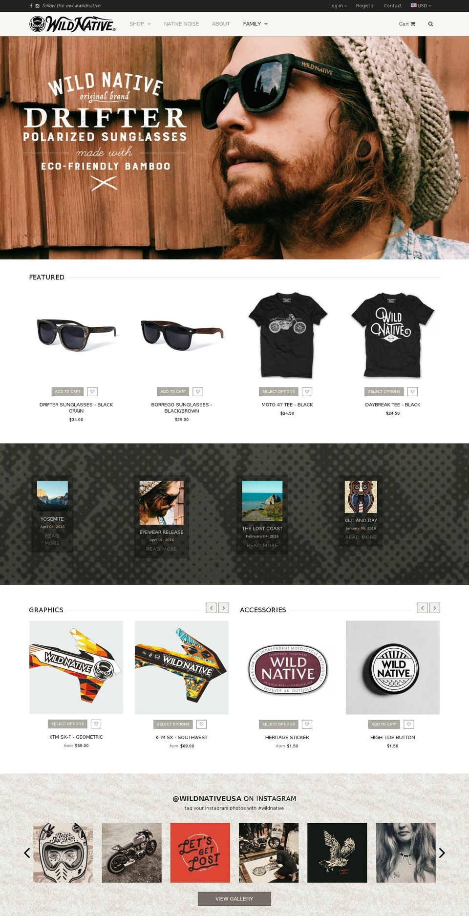 Wild Native Shopify theme site example wildnativedesign.com