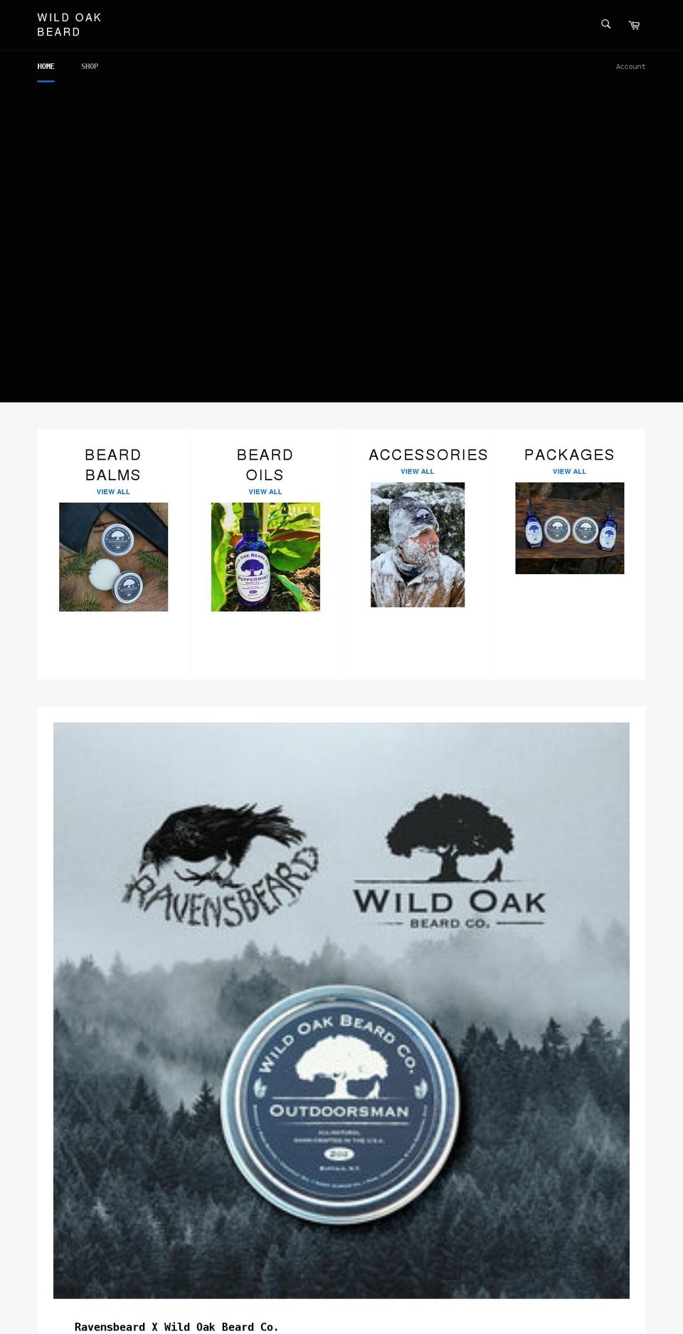 wildoakbeardco.com shopify website screenshot