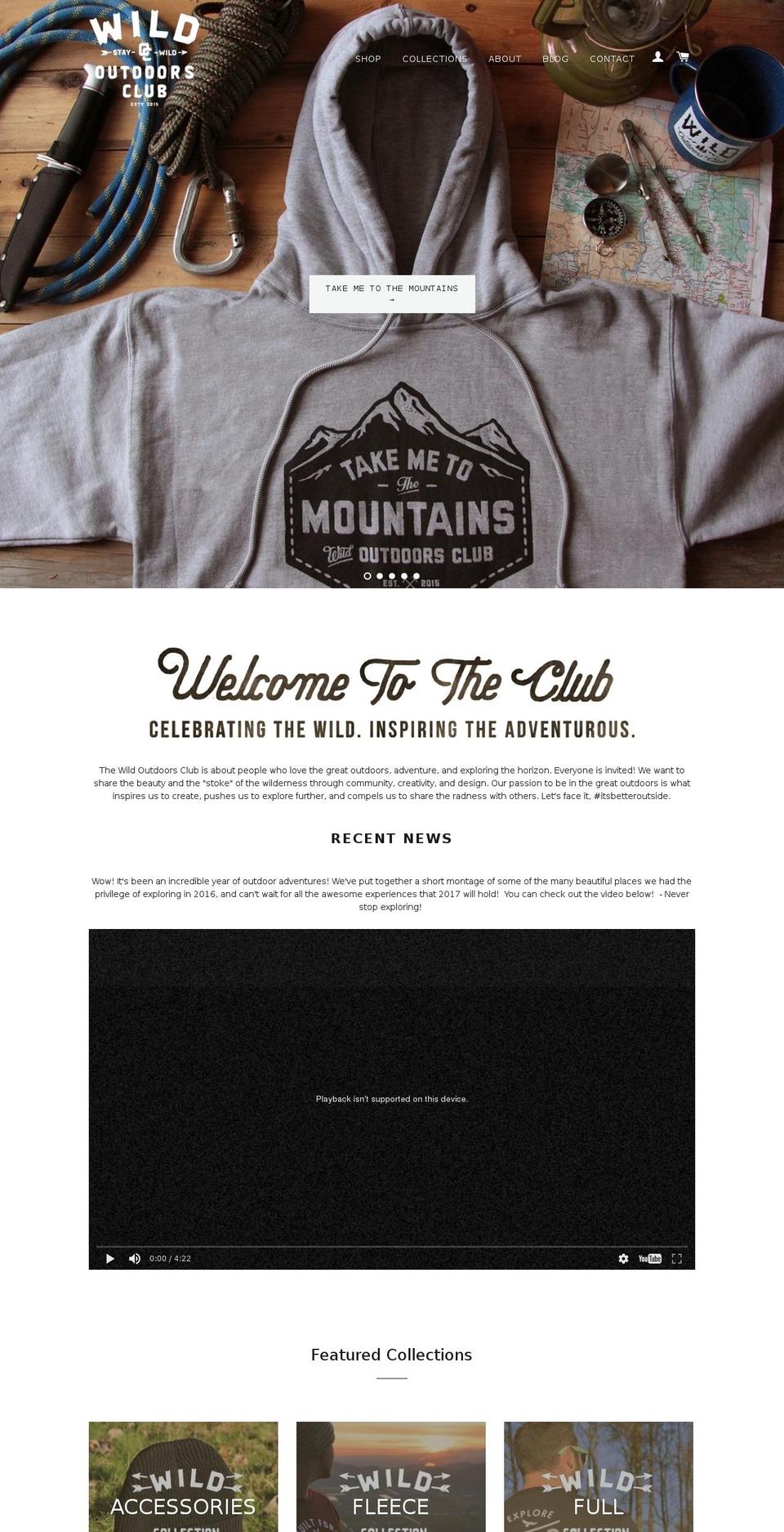 wildoutdoorsclub.com shopify website screenshot