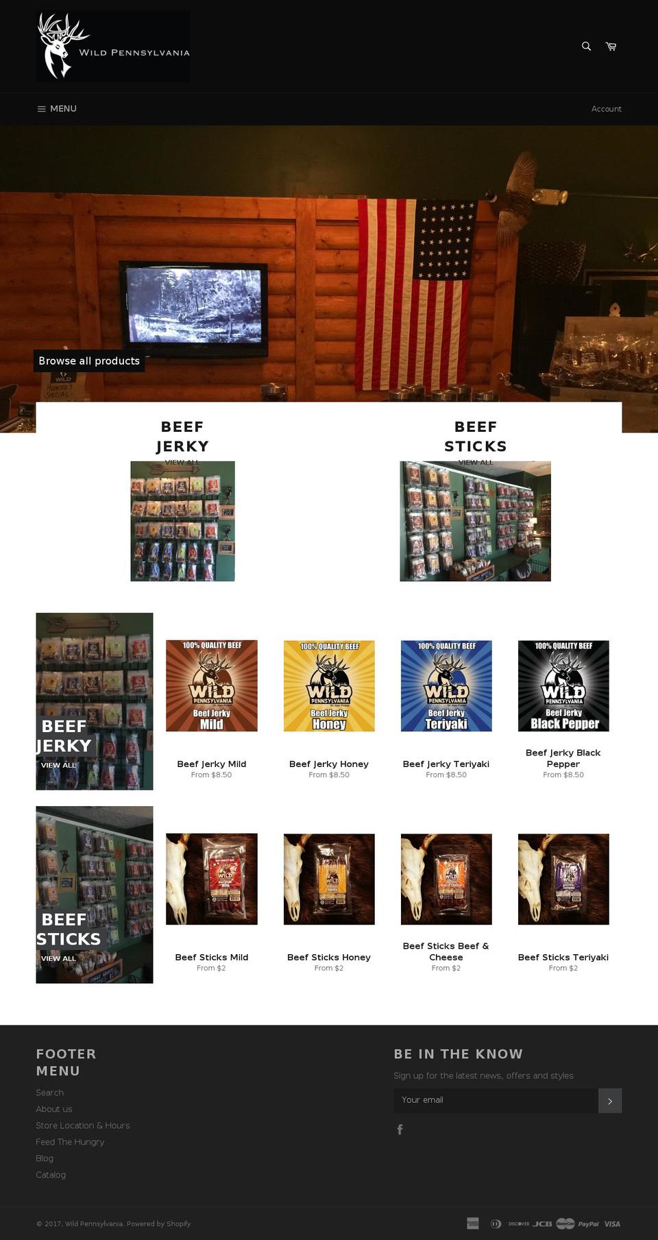 wildpennjerky.com shopify website screenshot