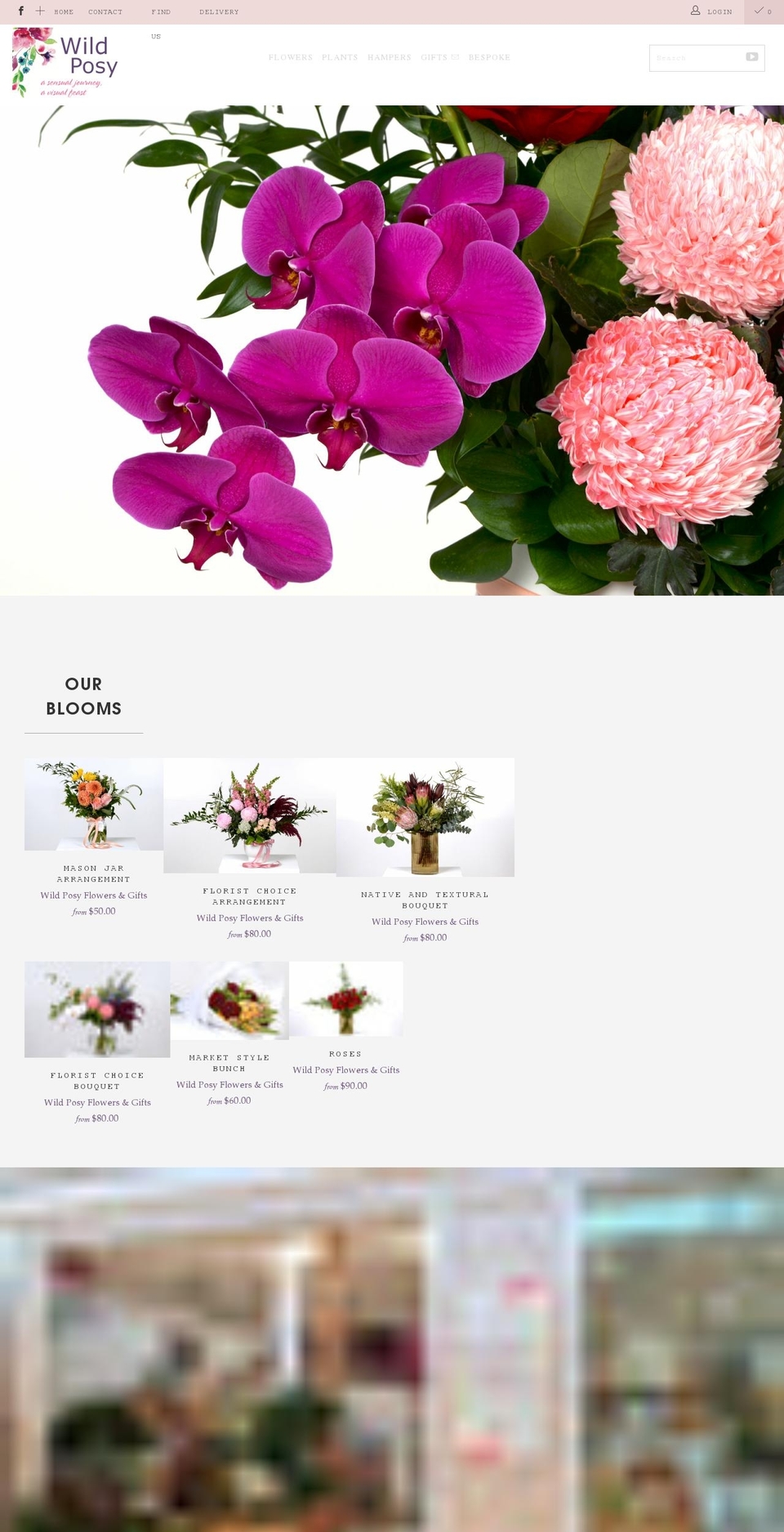 wildposy.com.au shopify website screenshot
