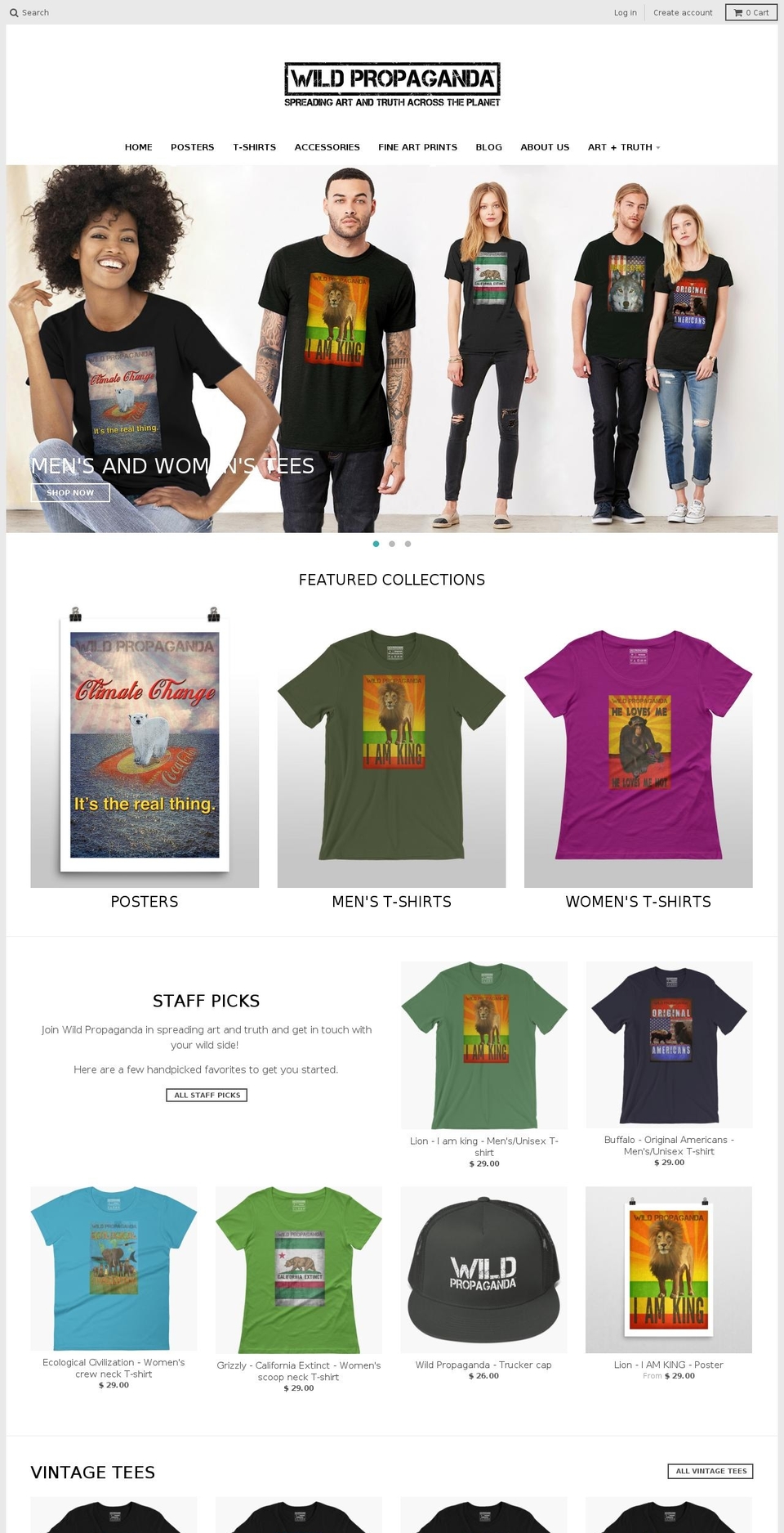 wildpropaganda.com shopify website screenshot