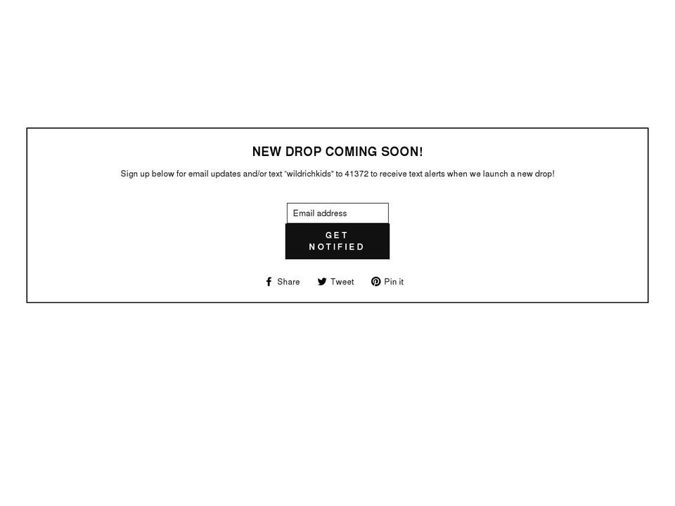wildrichkids.com shopify website screenshot