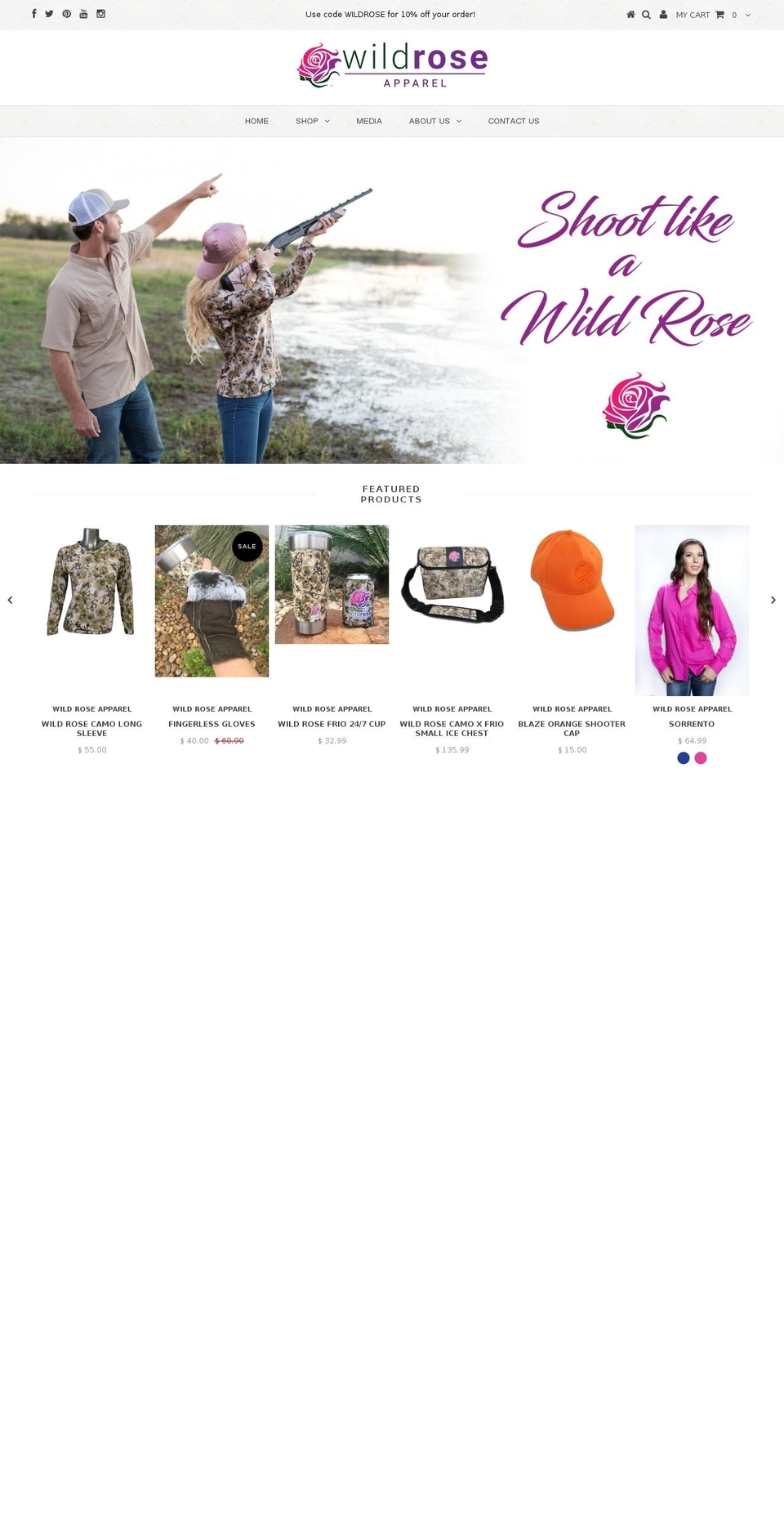 wildroseapparel.com shopify website screenshot