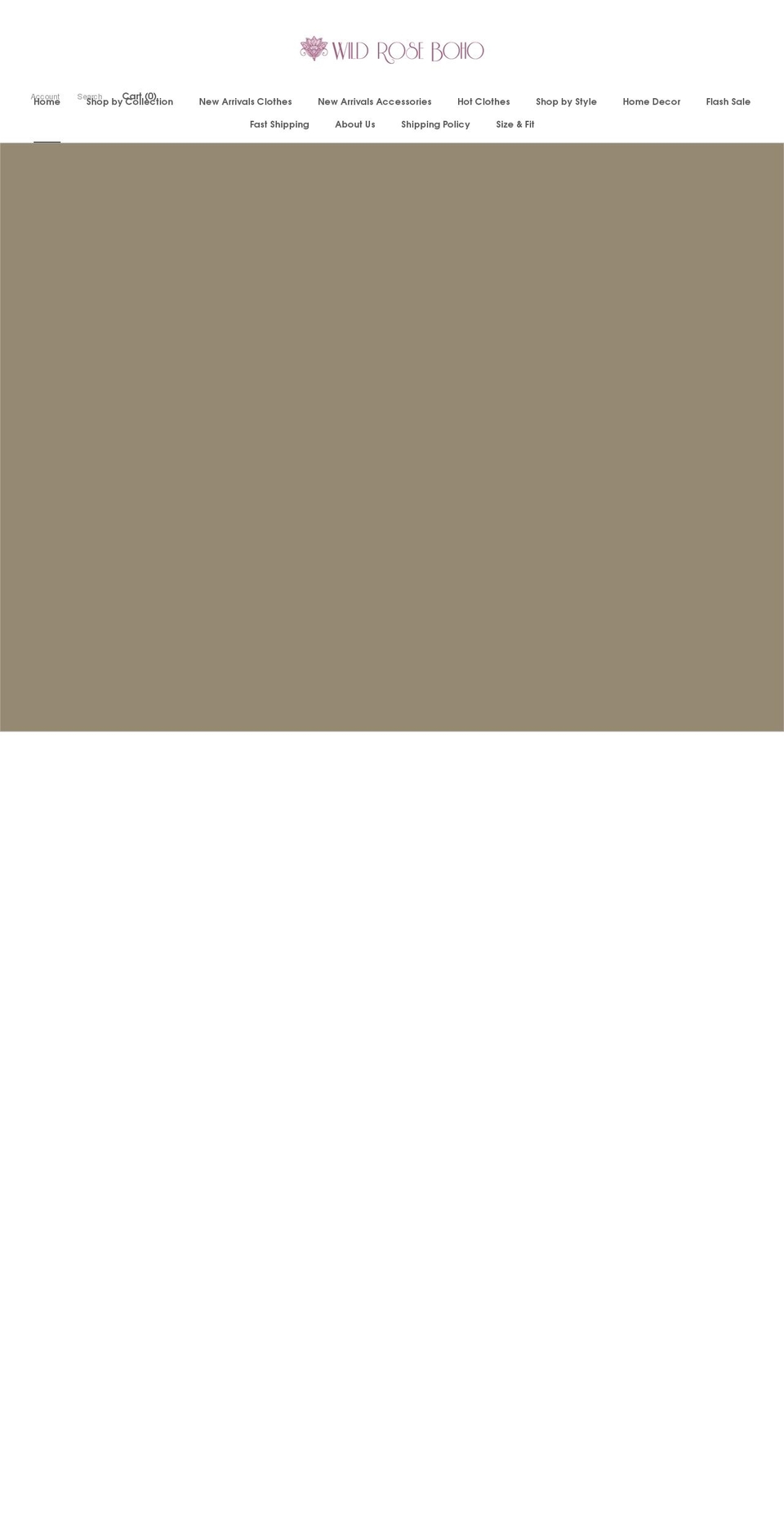 wildroseboho.com shopify website screenshot