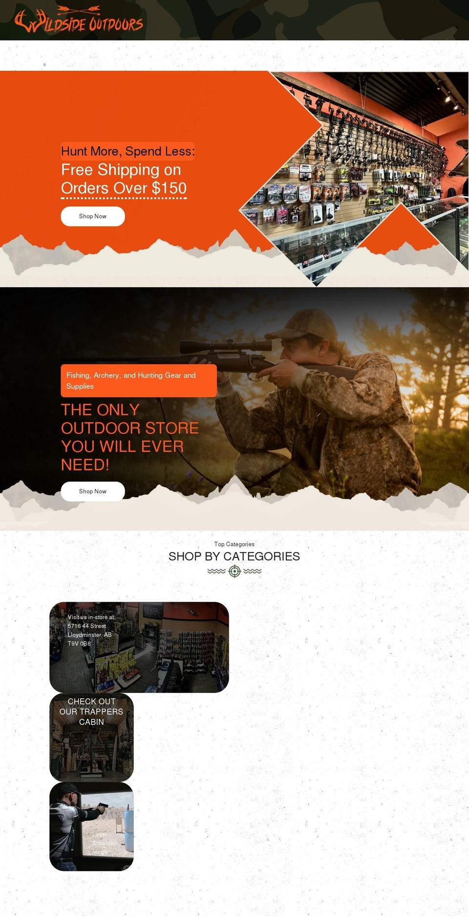 wildsideoutdoors.ca shopify website screenshot