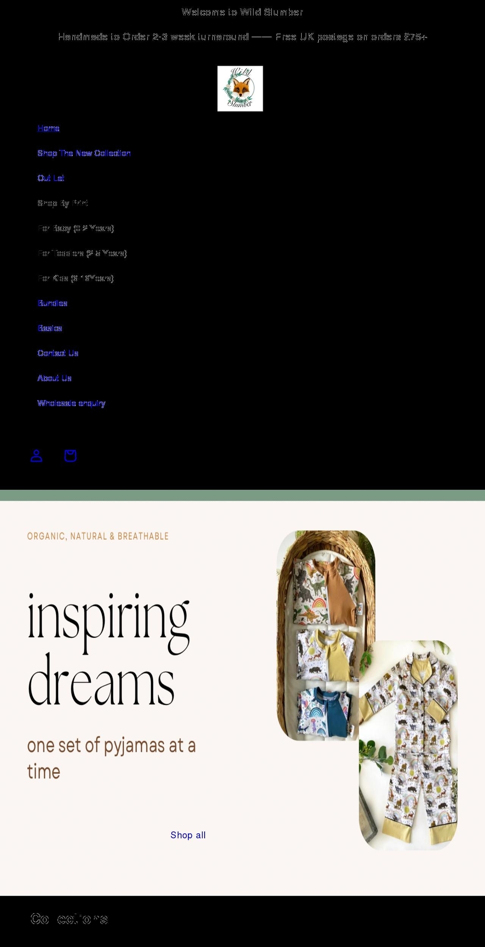 wildslumber.com shopify website screenshot