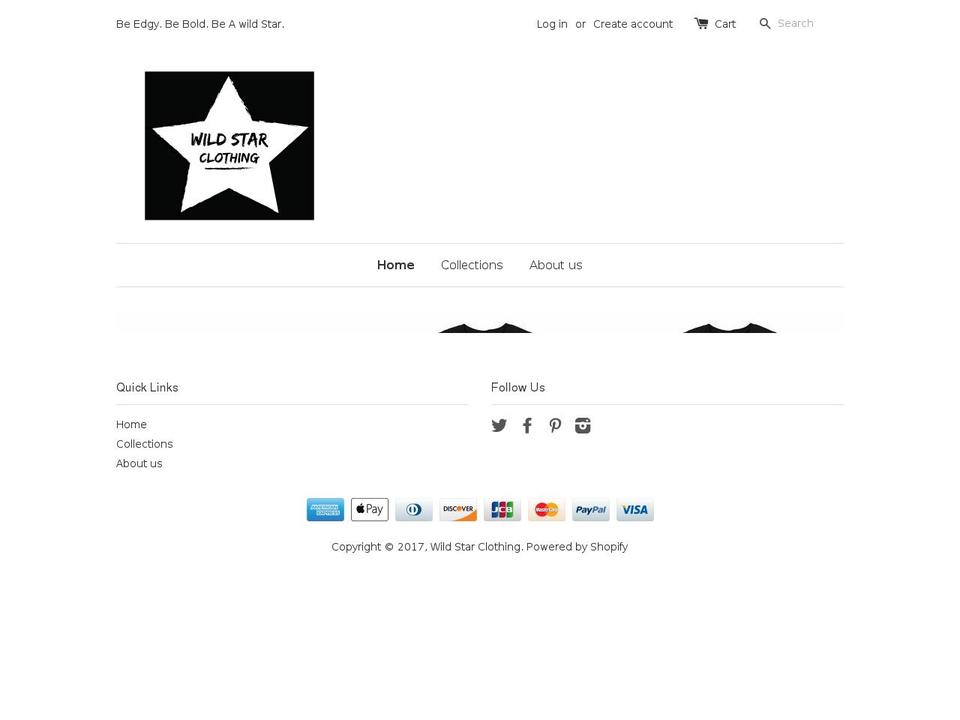 wildstarclothing.com shopify website screenshot