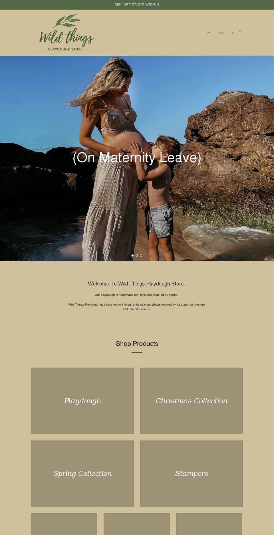 wildthingsplaydoughstore.com shopify website screenshot