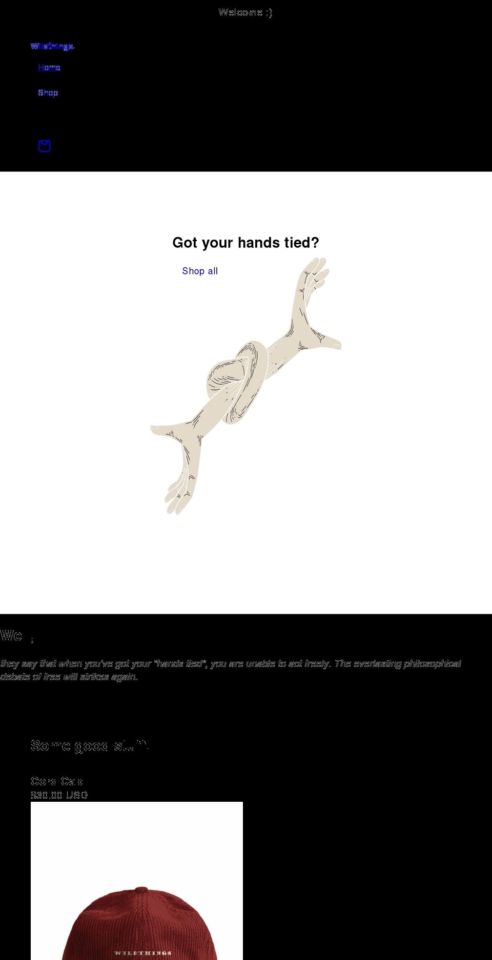 wildthingzs.com shopify website screenshot