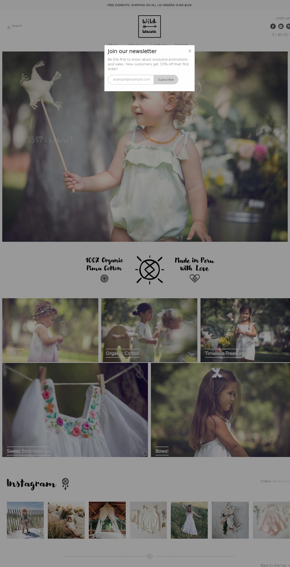 wildwawashop.com shopify website screenshot