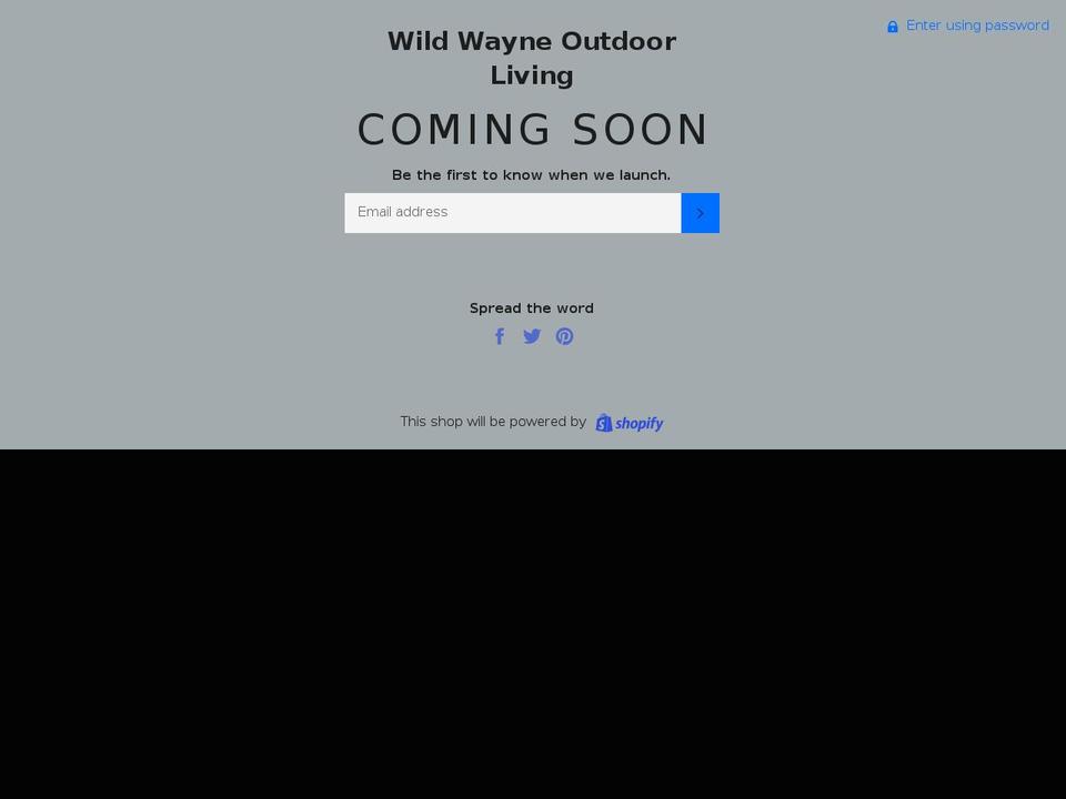 wildwayne.com shopify website screenshot