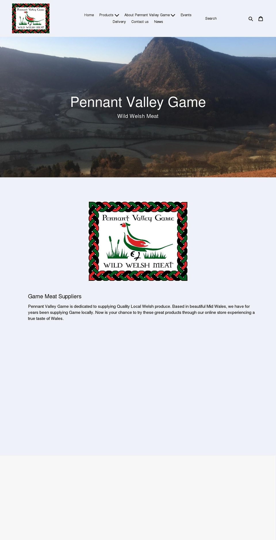 wildwelshmeat.co.uk shopify website screenshot