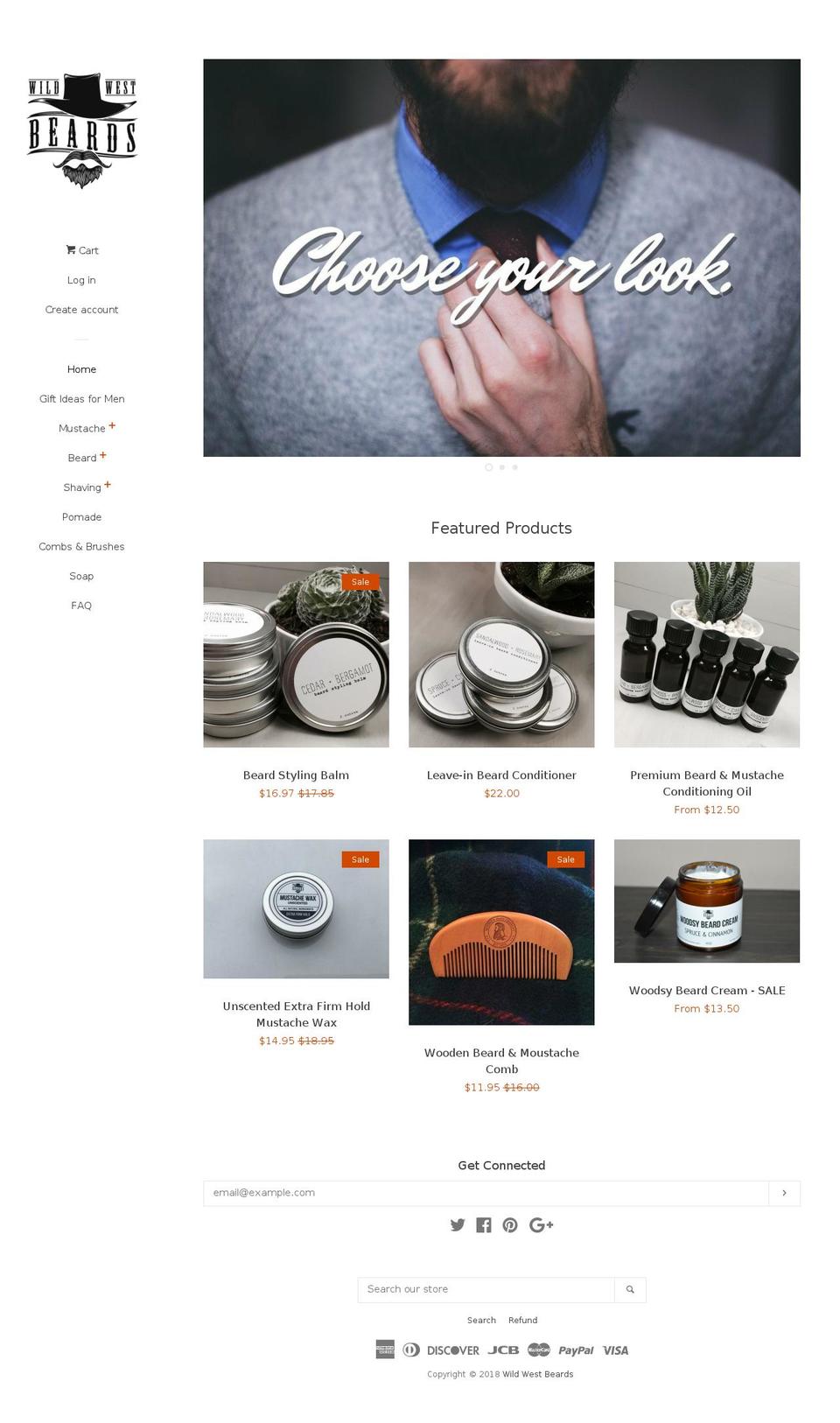 wildwestbeards.com shopify website screenshot