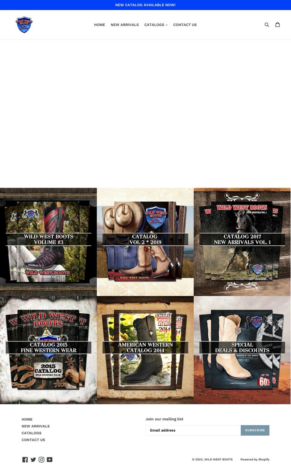 wildwestboots1.com shopify website screenshot