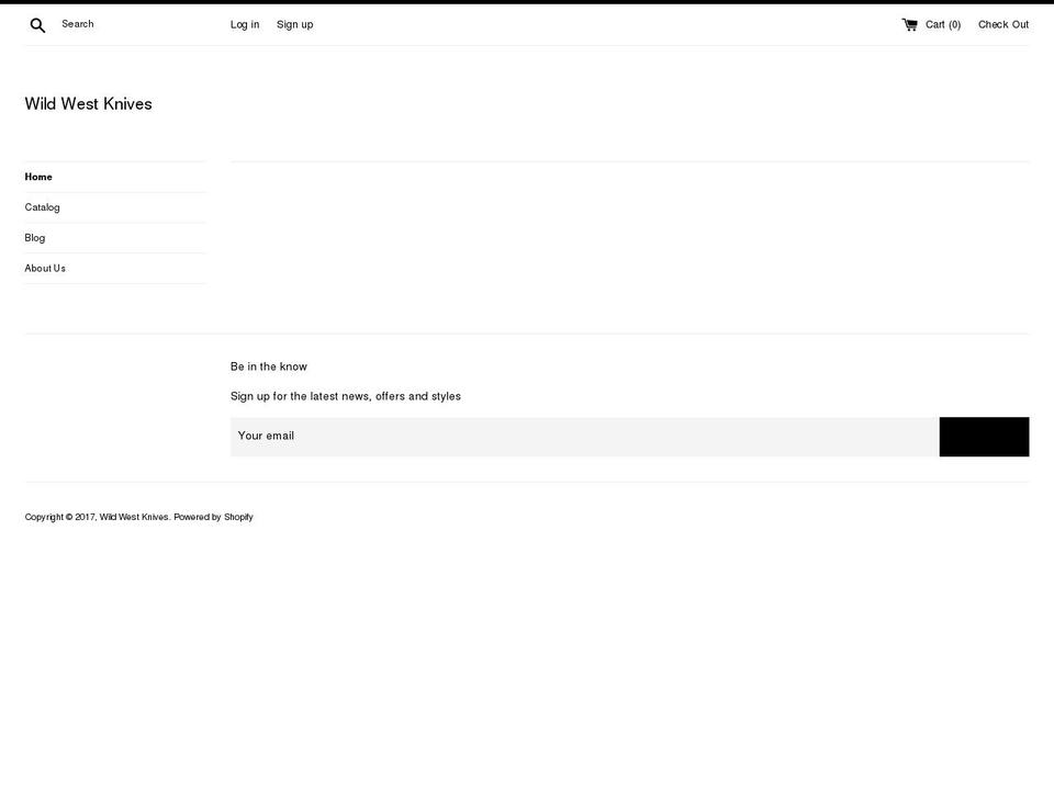 wildwestknives.net shopify website screenshot