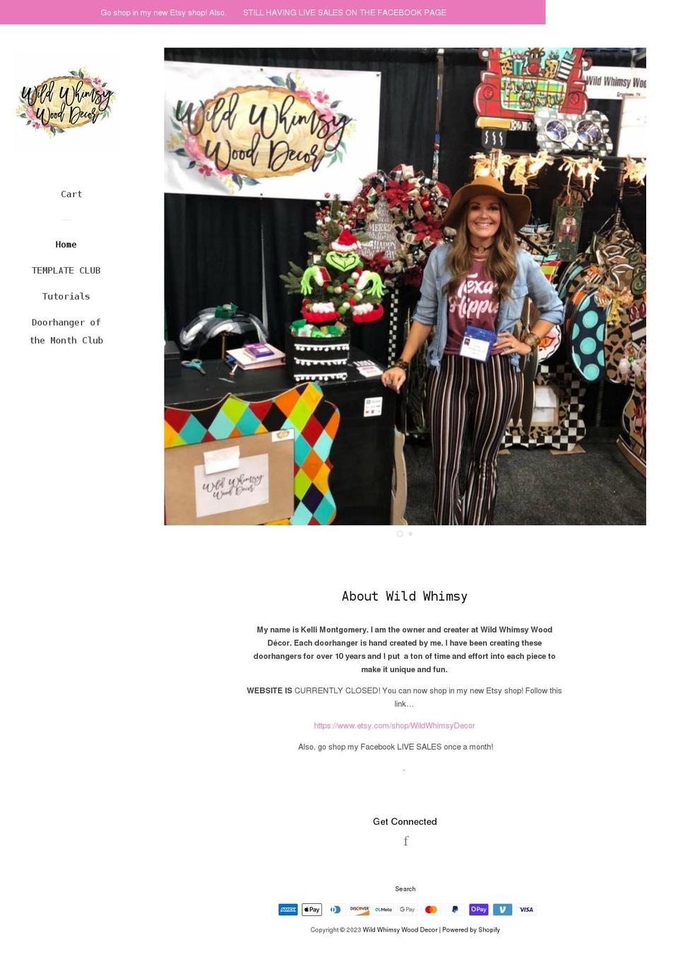wildwhimsywooddecor.com shopify website screenshot